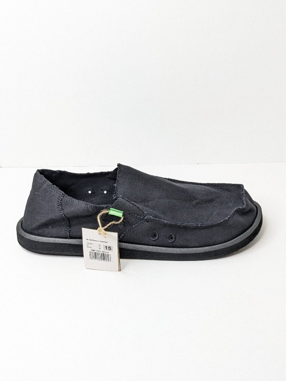 Sanuk Sidewalk Surfer Slip-On Casual Shoes Black Men's 15